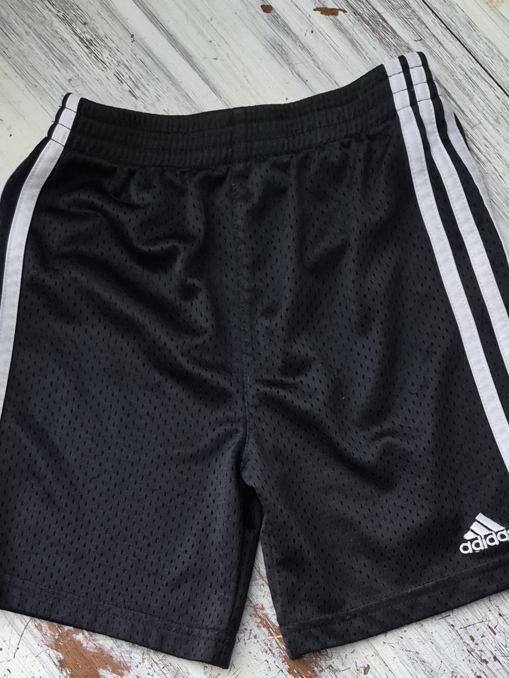 adidas Black Shorts with White Side Stripes